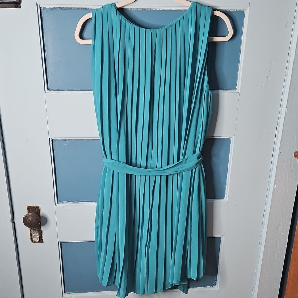 Vanilla Bay Teal Women's Sleeveless Pleated NWT Romper L - Picture 6 of 13